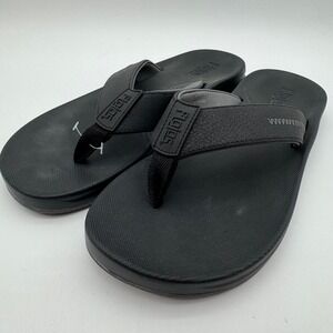 Flojos Men's Black Flip Flop Sandals Size 10 Cushioned Casual Beach Comfort